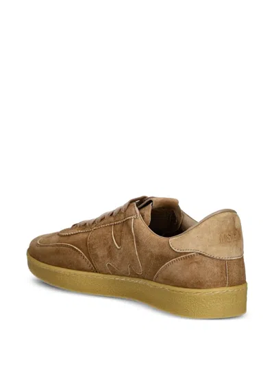 Msgm Suede Sneakers In Brown