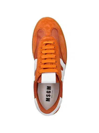 Msgm Suede-panel Sneakers In Multi