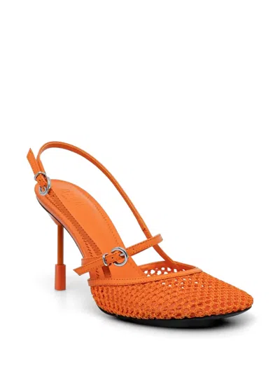 Msgm Mesh Strap Pumps In Animal Print