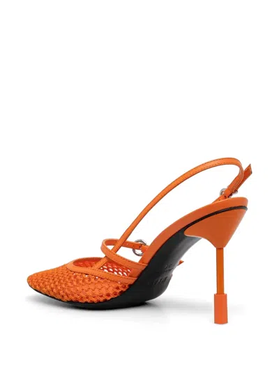 Msgm Mesh Strap Pumps In Animal Print
