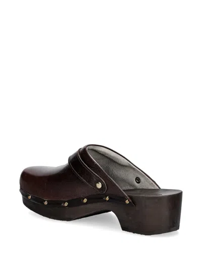 Scholl Studded Buckle Clogs In Multi