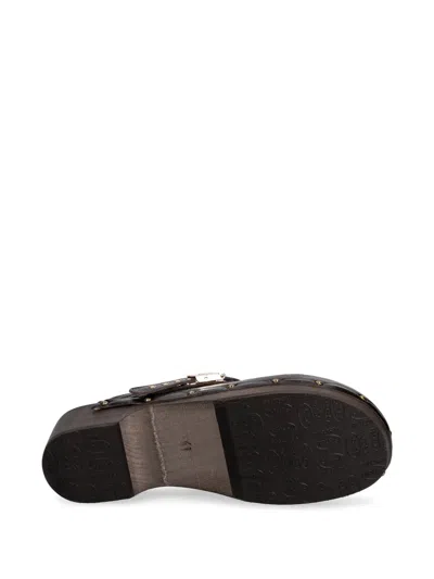 Scholl Studded Buckle Clogs In Multi