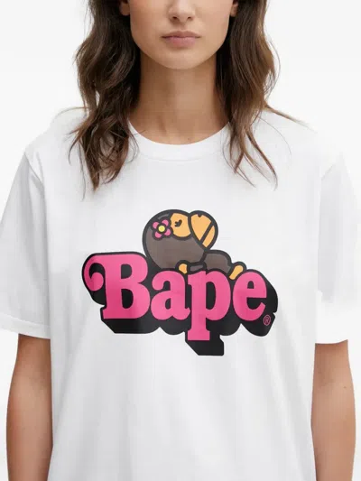 A Bathing Ape Logo-print T-shirt In Multi