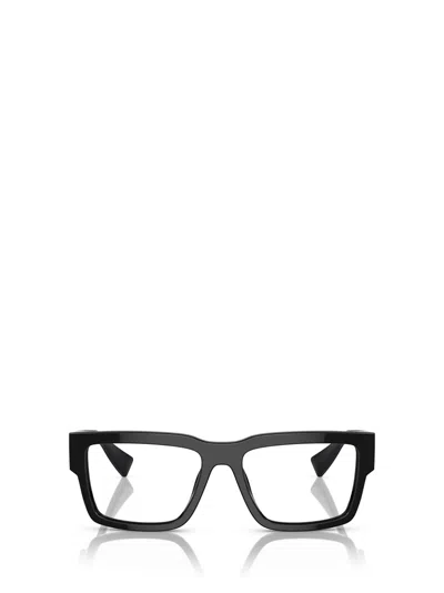 Miu Miu Mens Black Mu 02xv Rectangle-frame Acetate Eyeglasses In Black