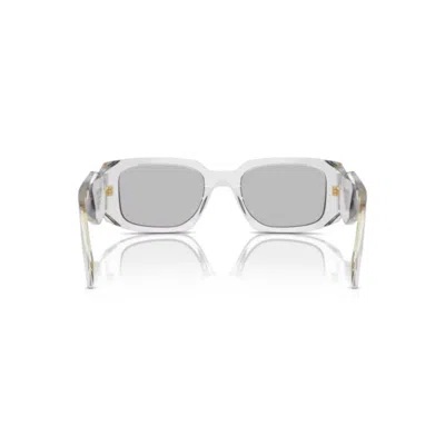 Prada Rectangular Frame Sunglasses In Red