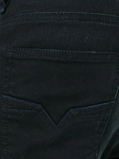 Shop Diesel Classic Cropped Jeans - Black