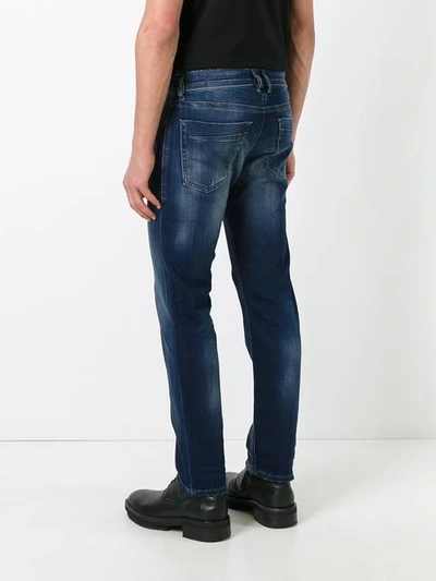 Shop Diesel Gradient Detail Slim-fit Jeans - Blue