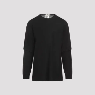 Mordecai Double Layer Pullover Sweater For Men In Black