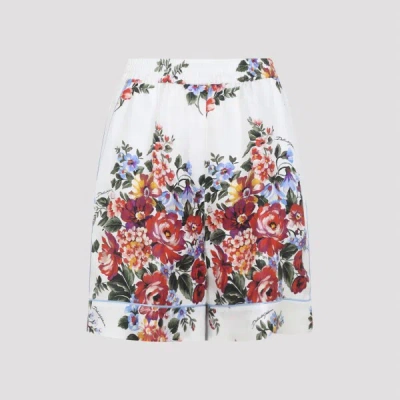 Dolce & Gabbana Floral Print Knee Length Tailored Shorts In Multi