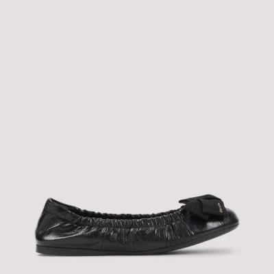 Prada Women Black Leather Ballet Flats, 3.5 Luxury Ballet Flats For Women Darveys
