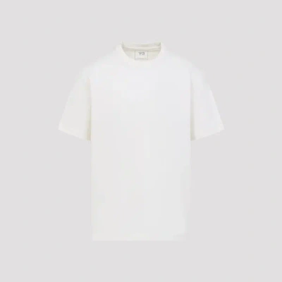 Y-3 Regular Fit Crew Neck Short Sleeve T-shirt In White