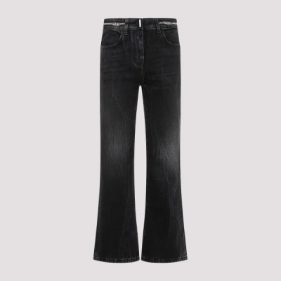 Givenchy Bootcut Jeans With Chain-link Detailing In Black