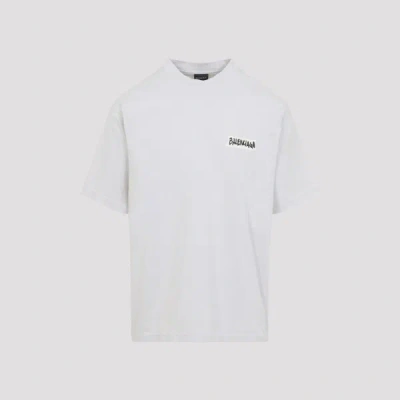 Balenciaga Oversized Logo-print Cotton-jersey T-shirt In White