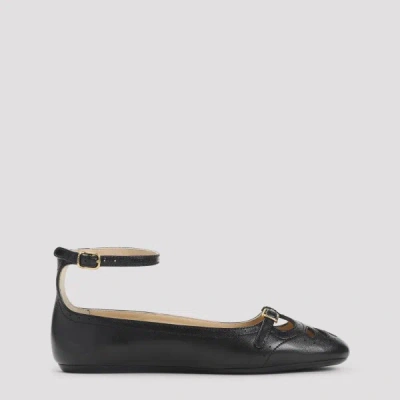 Chloé Chloe Misty Leather Ballerinas For Women In Black