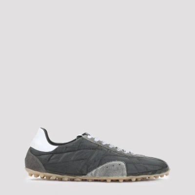 Maison Margiela Sneakers Sprinters In Suede And Leather With Vintage Finish In Black