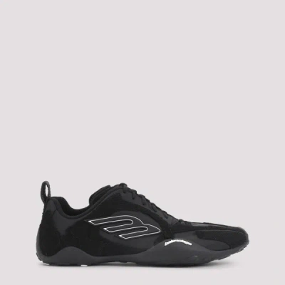 Balenciaga Black Canvas And Corduroy Monday Ultra Sneakers In Black