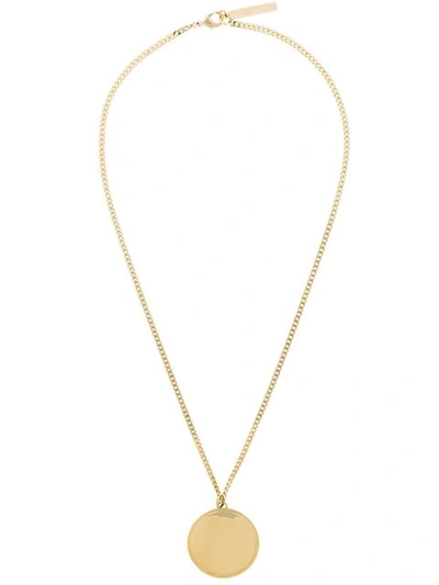 Givenchy Circular Pendant Necklace In Gold