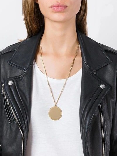 Shop Givenchy Circular Pendant Necklace - Metallic