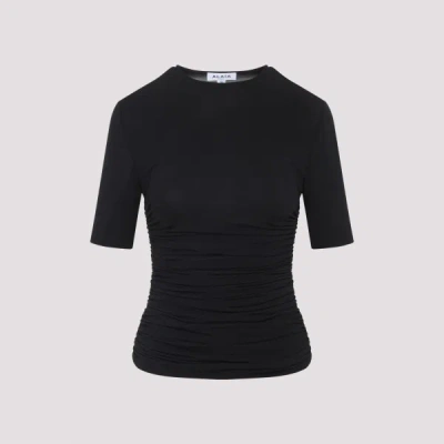 Alaïa Alaia Viscose Elastane Pleats T-shirt In Black