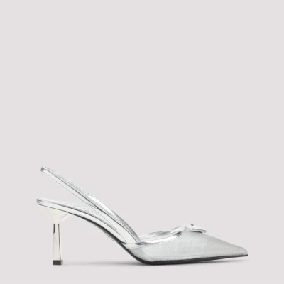 Prada Silver Slingback Pumps In Multi