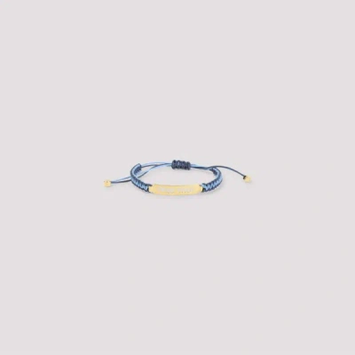 Miu Miu Adjustable Cord Bracelet Gold Tone Accents In Gold