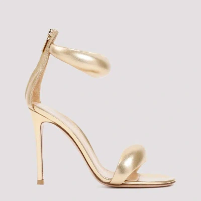Gianvito Rossi Metallic Napa Ankle-cuff Stiletto Sandals In Gold