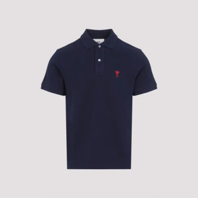 Ami Alexandre Mattiussi Ami De Coeur Short-sleeved Polo T-shirt In Animal Print