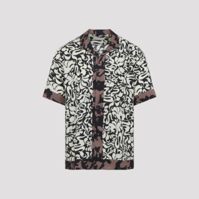 Dries Van Noten Short-sleeve Abstract Pattern Shirt With Camp Collar In Multi
