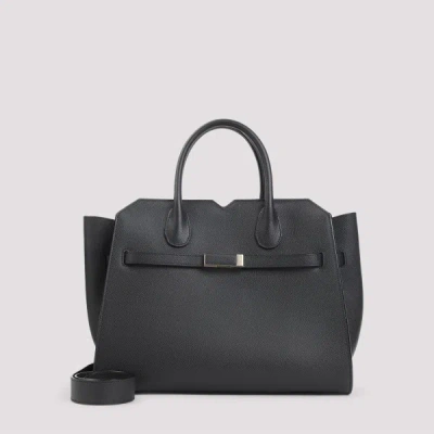 Valextra Structured Calf Leather Shoulder Bag
