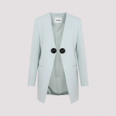 Jil Sander Collarless Wool Blazer