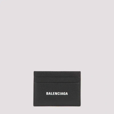 Balenciaga Logo-print Grained Leather Card Holder Accessories