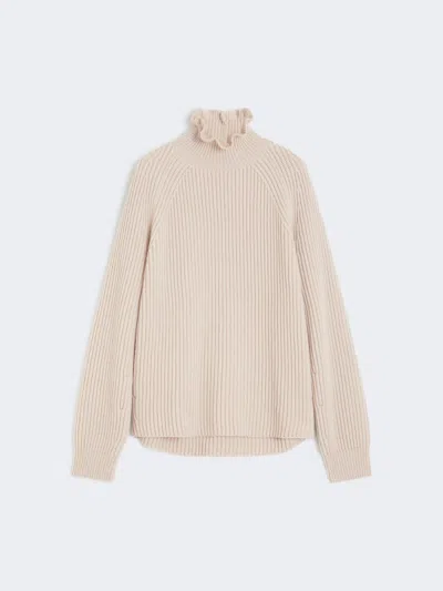 Max Mara Cotton Cordonnet Oversized Jumper In Neutral