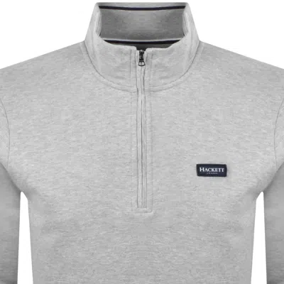Hackett Half Zip Sweatshirt Grey In Gray