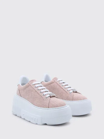 Casadei Pink Leather Nexus Solar Eclipse Sneakers