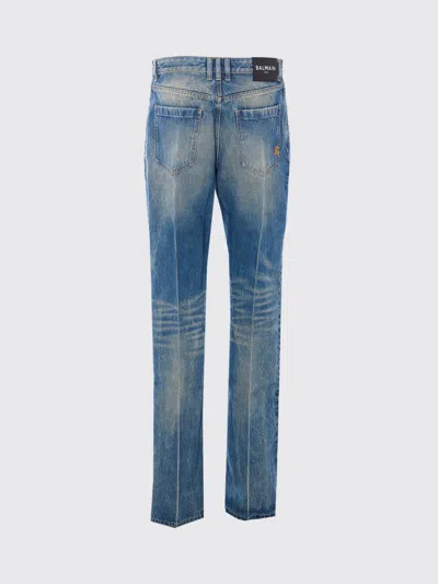 Balmain Belt Loop Jeans In Blue