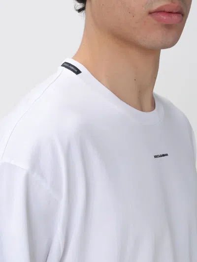 Dolce & Gabbana Men White Cotton Printed Oversized T-shirt In White