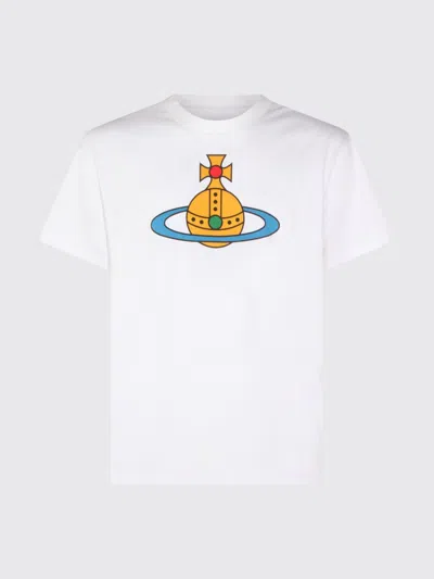 Vivienne Westwood Crew Neck Graphic Print Short Sleeve T-shirt In White