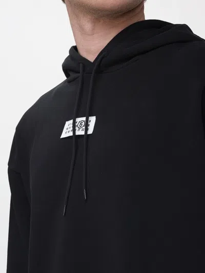 Mm6 Maison Margiela Relaxed Fit Crew Neck Sweatshirt With Ribbed Detailing In Multi