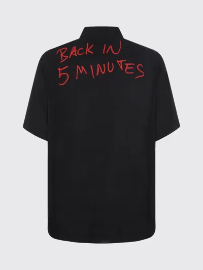 Vivienne Westwood Mens Black Open 24h Bowling Short-sleeves Woven Shirt Xl