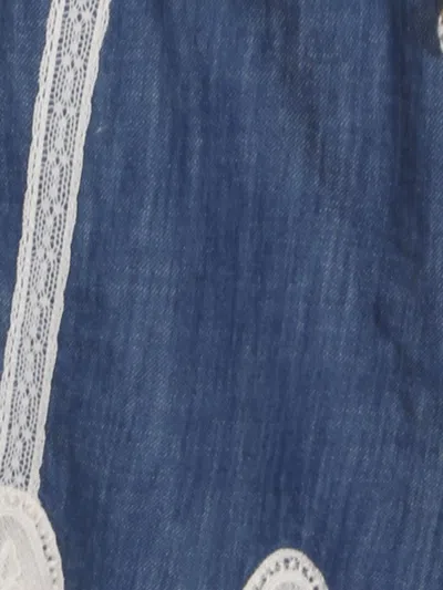 Zimmermann Awaken Lace-trimmed Denim Shorts In Blue
