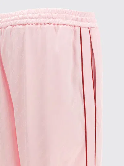 Off-white Women Pink Jacquard Satin Pajama Pants, 32 Luxury Pants For Women Darveys
