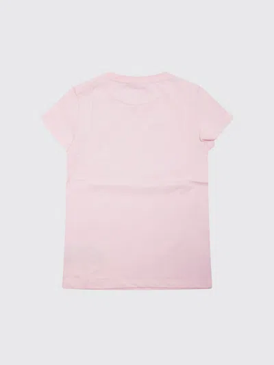 Balmain Logo Button T-shirt In Pink