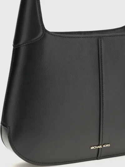 Michael Kors Alice Leather Shoulder Bag Structured Top Handle In Black