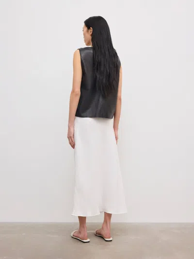 House Of Dagmar Draped Midi Skirt In White