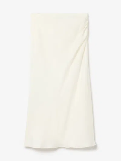 House Of Dagmar Draped Midi Skirt In White