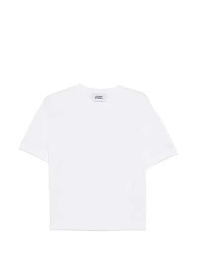 Alpha Studio Short-sleeve T-shirt In White