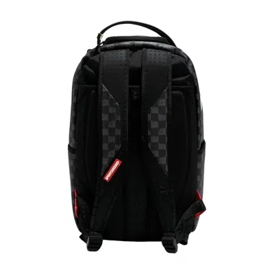 Sprayground Checkered Shark-print Backpack In Black