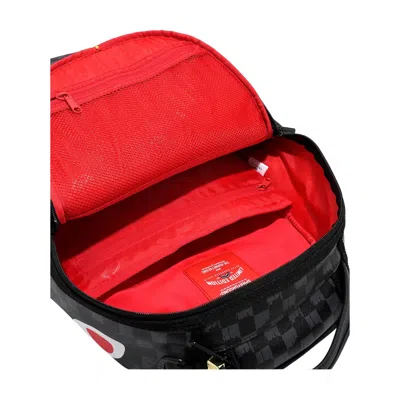 Sprayground Checkered Shark-print Backpack In Black