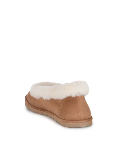 Ugg Minimalist Brown Flat Shoes With Smooth Rounded Toe