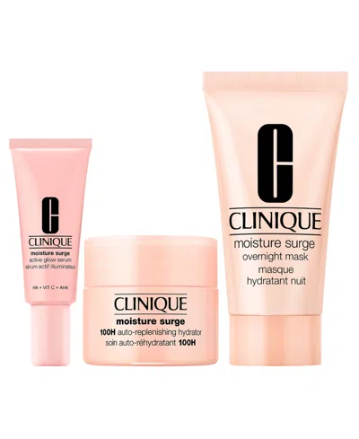 Clinique 3-pc. Hydration Heroes Mini Moisture Surge Skincare Set In Transparent
